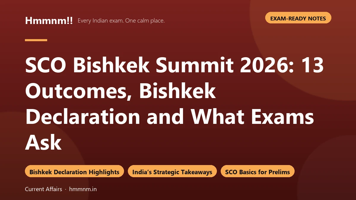 Sco bishkek summit outcomes bishkek declaration and what exams ask