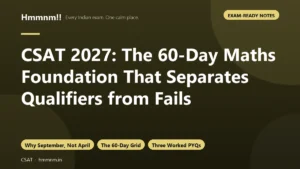 CSAT 2027: The 60-Day Maths Foundation That Separates Qualifiers from Fails