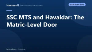 SSC MTS and Havaldar exam guide opening the door to matric-level government jobs