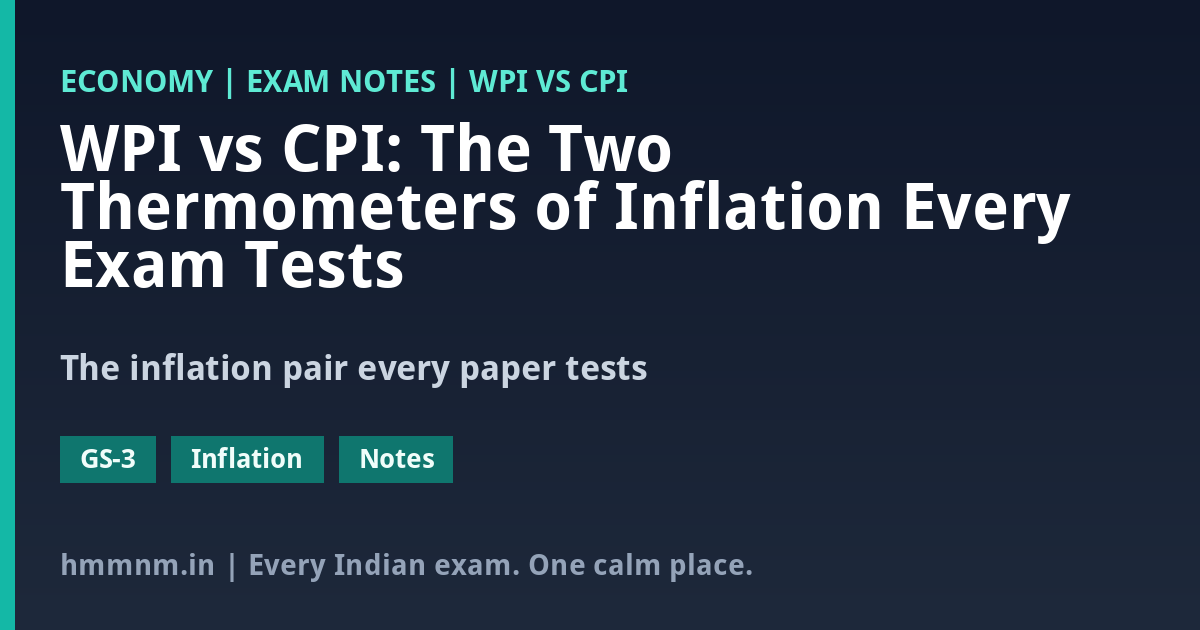 WPI vs CPI: The Two Thermometers of Inflation Every Exam Tests - featured card
