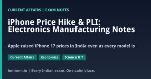 Read more about the article iPhone Price Hike & PLI: Electronics Manufacturing Notes