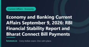 Read more about the article Economy and Banking Current Affairs September 9, 2026: RBI Financial Stability Report and Bharat Connect Bill Payments