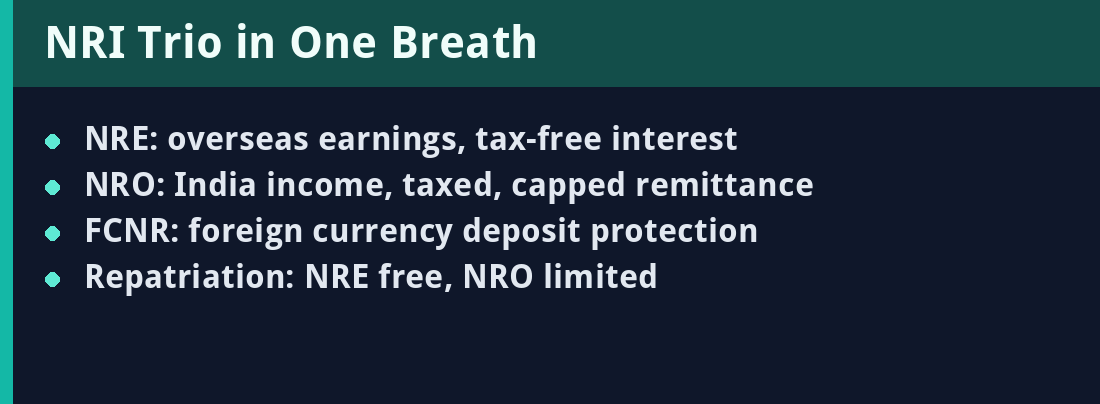 NRI Trio in One Breath - quick revision summary