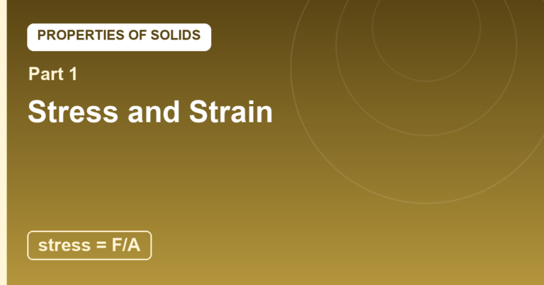 Stress and Strain: How Materials Talk Back