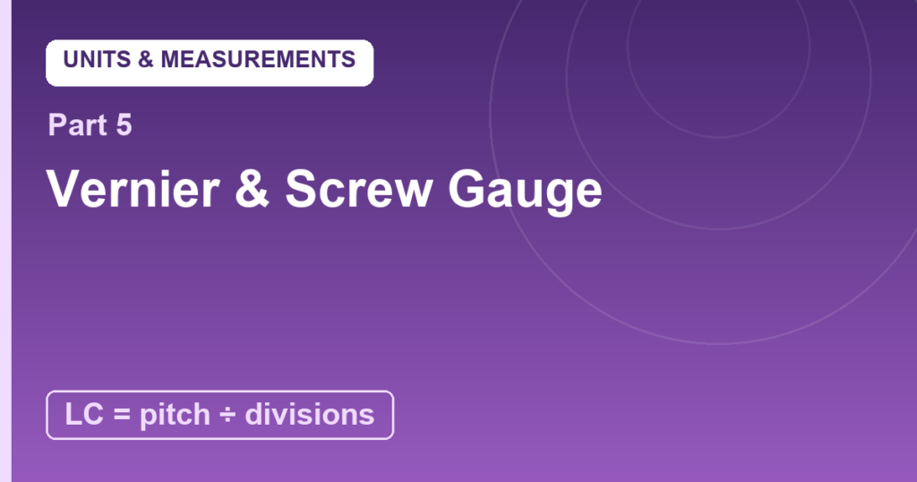 Vernier Calipers and Screw Gauge: Instruments That Trick Scale