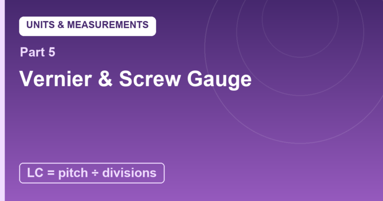 Vernier Calipers and Screw Gauge: Instruments That Trick Scale