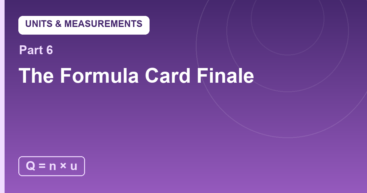 You are currently viewing Units Finale: The Formula Card and the Measured World