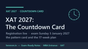 Featured image: XAT countdown card from the management-exams series