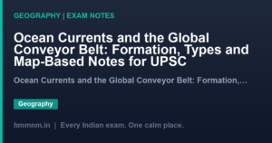 Ocean Currents and the Global Conveyor Belt: Formation, Types and Map-Based Notes for UPSC