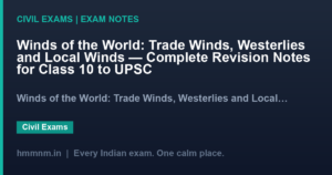 Winds of the World: Trade Winds, Westerlies and Local Winds — Complete Revision Notes for Class 10 to UPSC