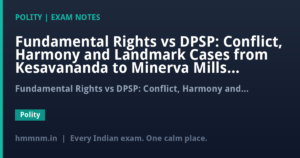 Fundamental Rights vs DPSP: Conflict, Harmony and Landmark Cases from Kesavananda to Minerva Mills (Comparison Table)