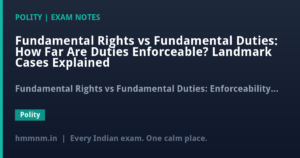 Fundamental Rights vs Fundamental Duties: How Far Are Duties Enforceable? Landmark Cases Explained