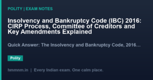 Insolvency and Bankruptcy Code (IBC) 2016: CIRP Process, Committee of Creditors and Key Amendments Explained