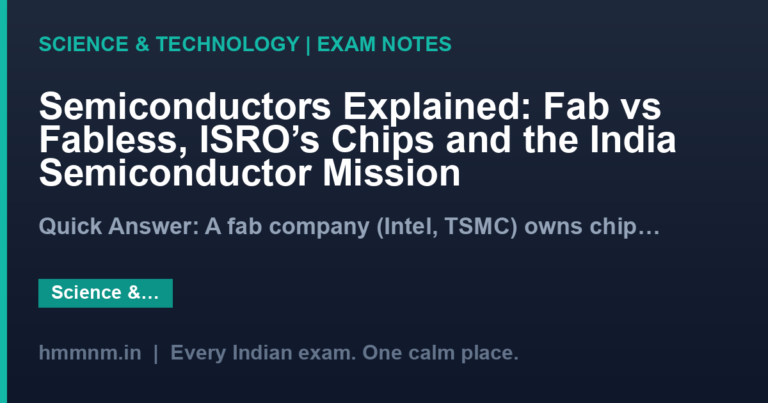 Semiconductors Explained: Fab vs Fabless, ISRO’s Chips and the India Semiconductor Mission