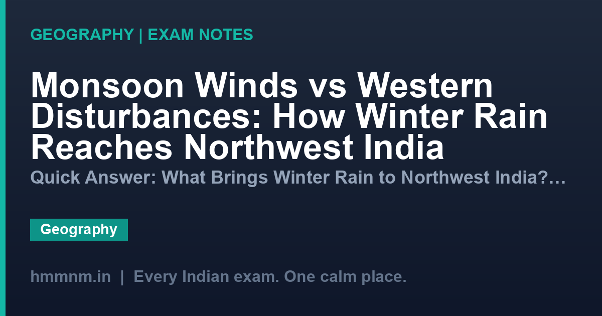 Monsoon Winds vs Western Disturbances: How Winter Rain Reaches Northwest India