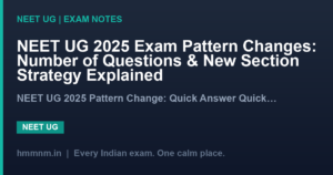 NEET UG 2025 Exam Pattern Changes: Number of Questions & New Section Strategy Explained