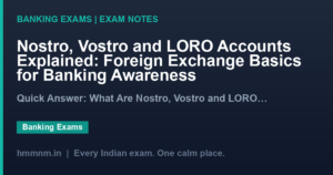 Nostro, Vostro and LORO Accounts Explained: Foreign Exchange Basics for Banking Awareness
