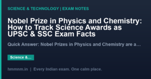 Nobel Prize in Physics and Chemistry: How to Track Science Awards as UPSC & SSC Exam Facts