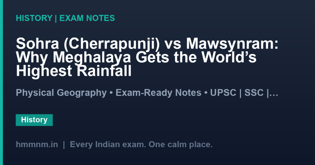 Sohra (Cherrapunji) vs Mawsynram: Why Meghalaya Gets the World’s Highest Rainfall