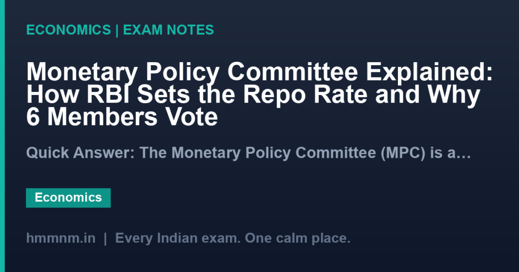 Monetary Policy Committee Explained: How RBI Sets the Repo Rate and Why 6 Members Vote
