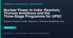 Nuclear Power in India: Reactors, Thorium Ambitions and the Three-Stage Programme for UPSC