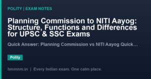 Planning Commission to NITI Aayog: Structure, Functions and Differences for UPSC & SSC Exams