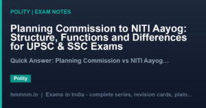 Planning Commission to NITI Aayog: Structure, Functions and Differences for UPSC & SSC Exams
