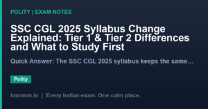 SSC CGL 2025 Syllabus Change Explained: Tier 1 & Tier 2 Differences and What to Study First