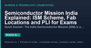 Semiconductor Mission India Explained: ISM Scheme, Fab Locations and PLI for Exams
