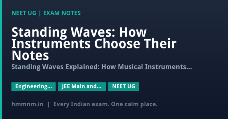 Standing Waves: How Instruments Choose Their Notes