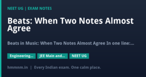 Beats: When Two Notes Almost Agree