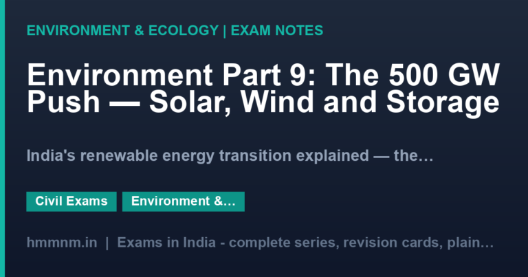Environment Part 9: The 500 GW Push — Solar, Wind and Storage