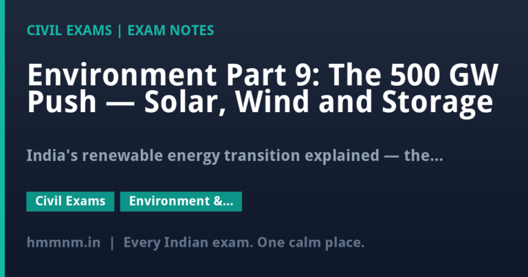 Environment Part 9: The 500 GW Push — Solar, Wind and Storage