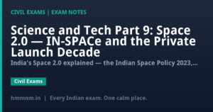 Science and Tech Part 9: Space 2.0 — IN-SPACe and the Private Launch Decade
